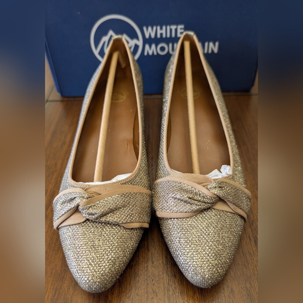 White Mountain Women's Gold Bordeaux Dressey Crisscross Pumps Sz 11 New
